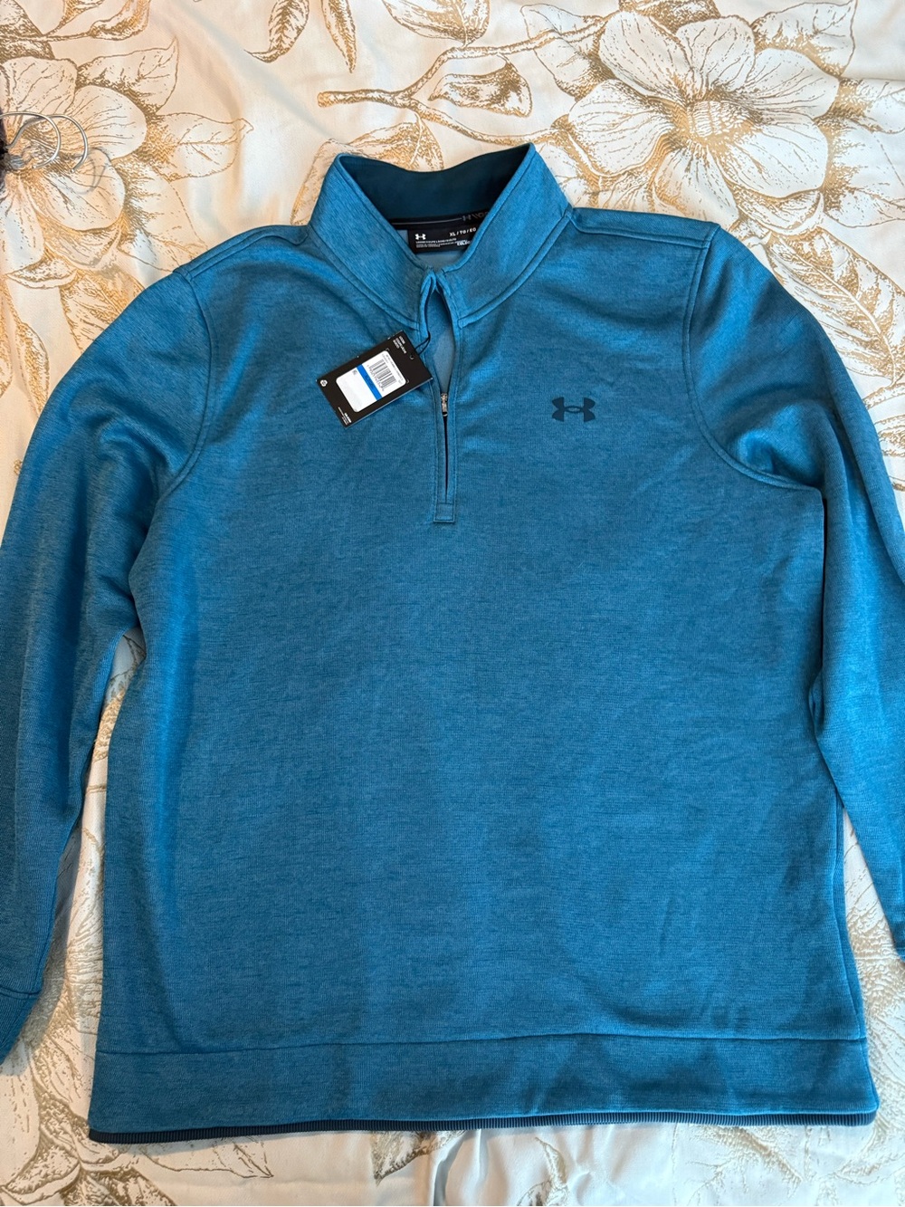 Under Armour Teal Blue Quarter-Zip Pullover